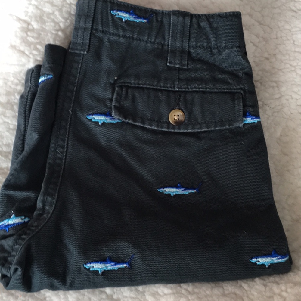Boys Navy Shorts with Sharks! Cute! Size 6